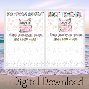 Thank You Teacher Tea Gift Print – Have  a Cuppa on Me Digital Download