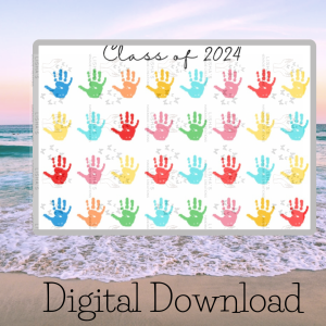 Class of 2024 Hand Print Design – Printable  School Leavers Keepsake