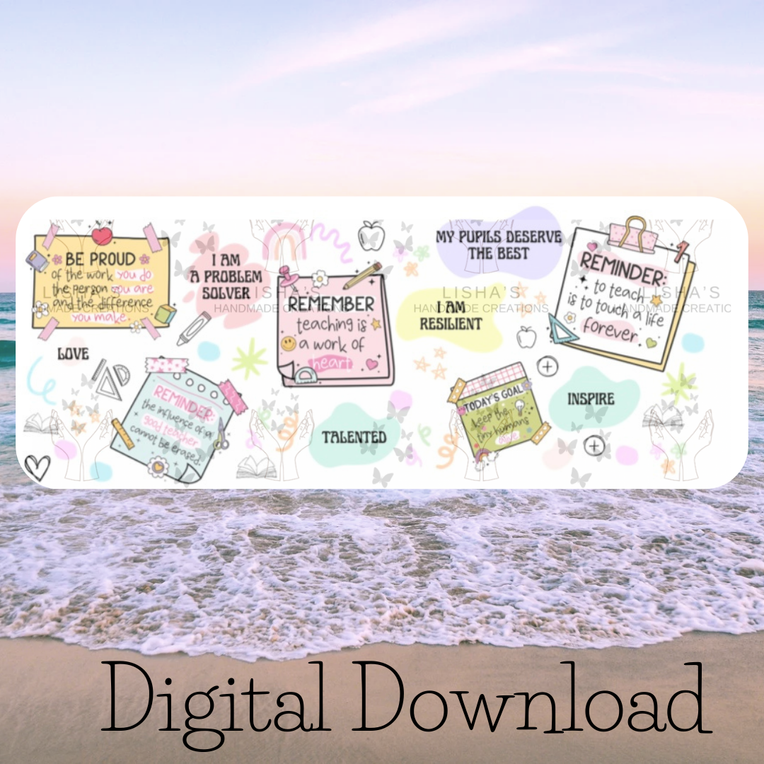 Teacher Affirmation Mug Wrap Design – Printable Mug Wrap for Educators - Image 2