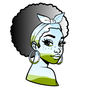 Afro Hair Lady– Canva Drag & Drop Template