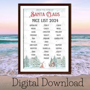 Santa’s Nice List – Gold Tree Christmas Design Set
