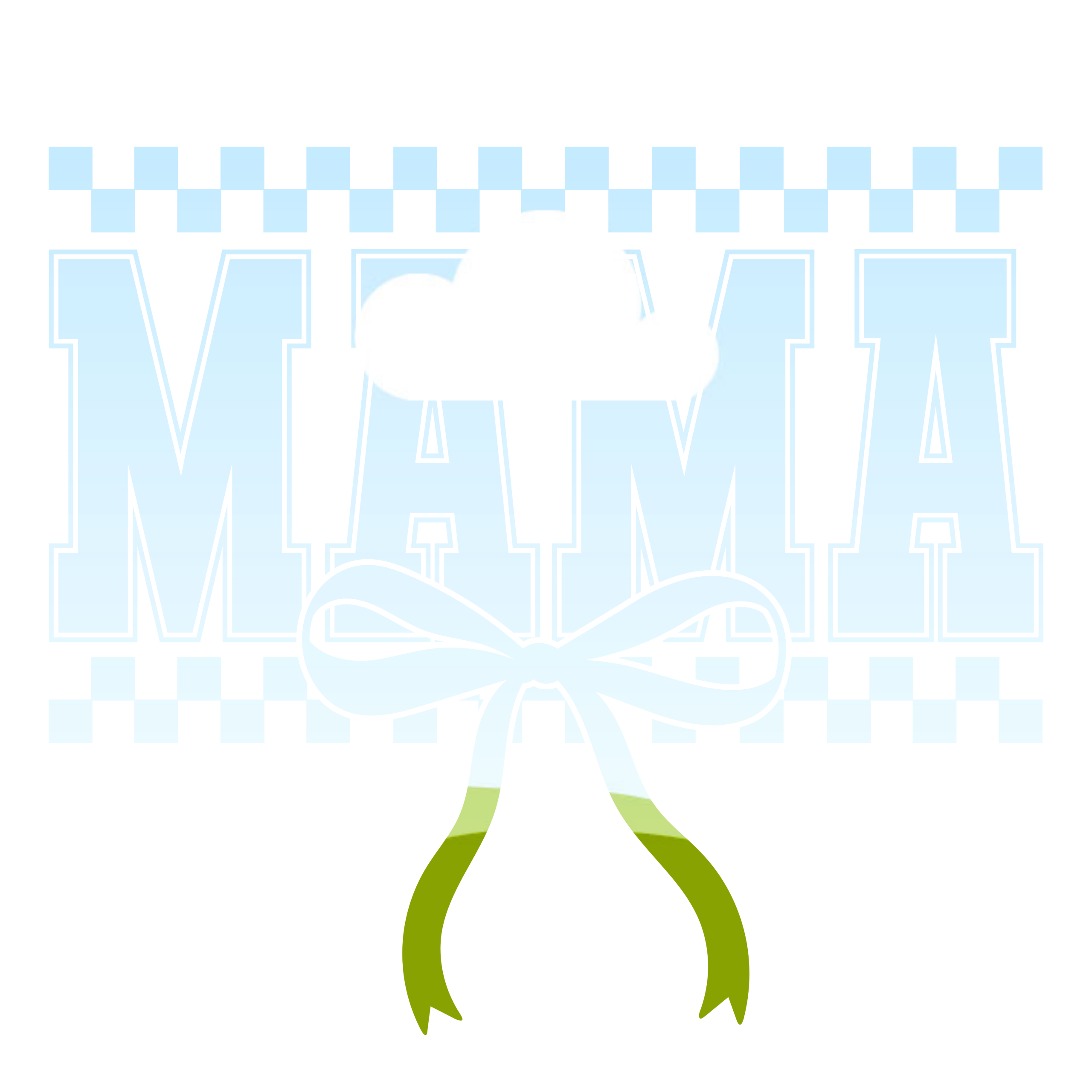 Mama Checkered Bow – Canva Drag & Drop Template - Image 2