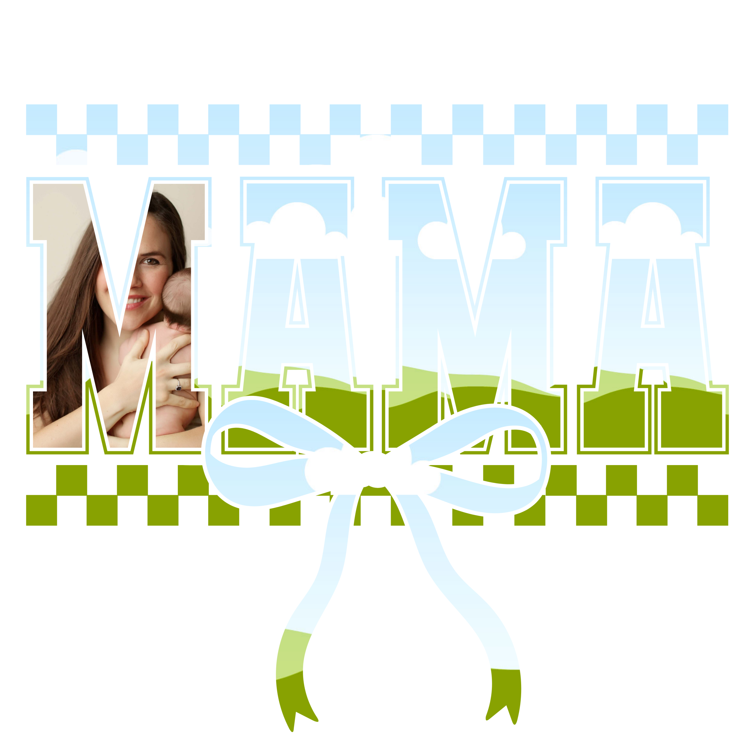 Mama Checkered Bow – Canva Drag & Drop Template - Image 4