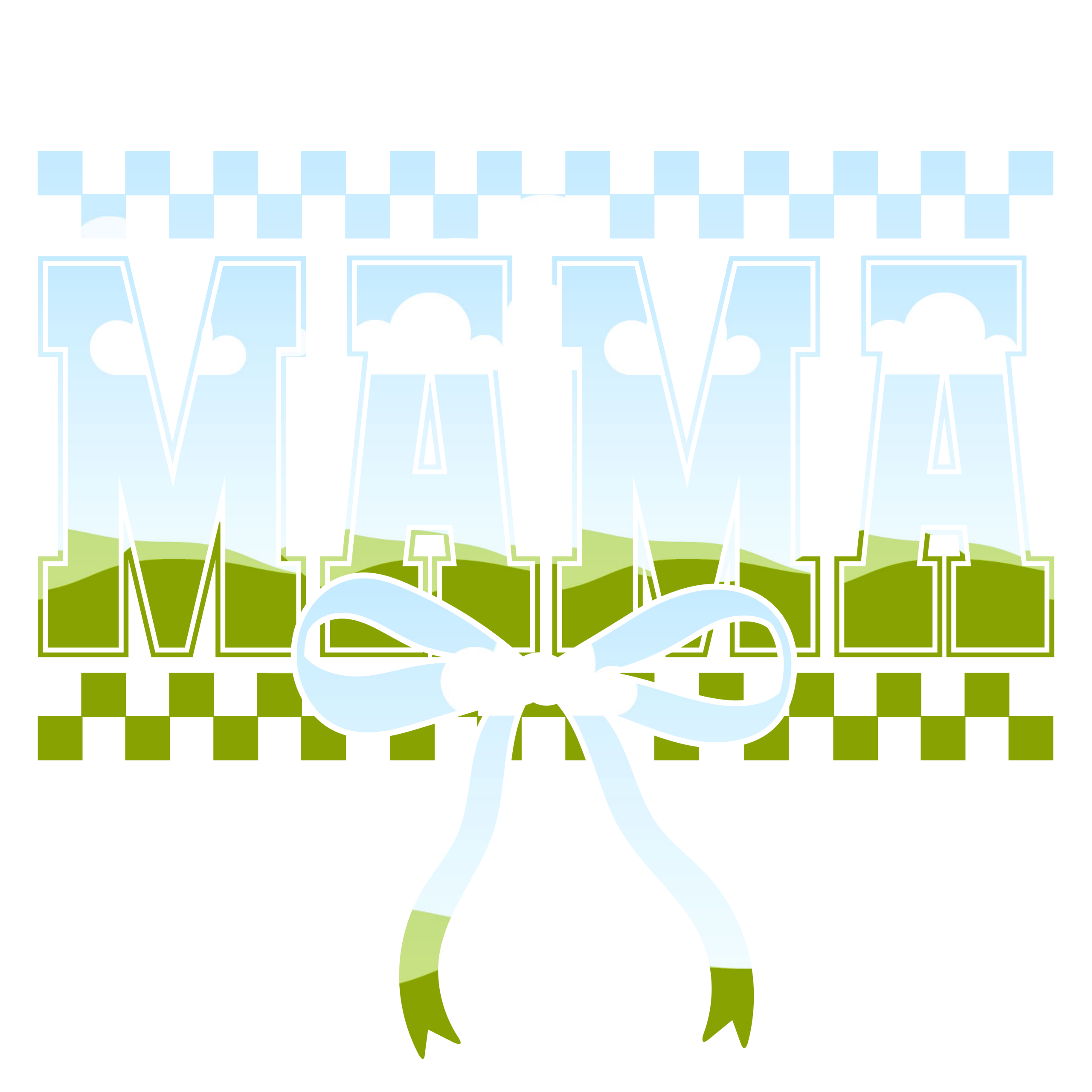 Mama Checkered Bow – Canva Drag & Drop Template - Image 3