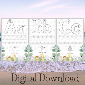 Safari ABC Alphabet Tracing  Worksheets – Uppercase & Lowercase Letter Formation Practice