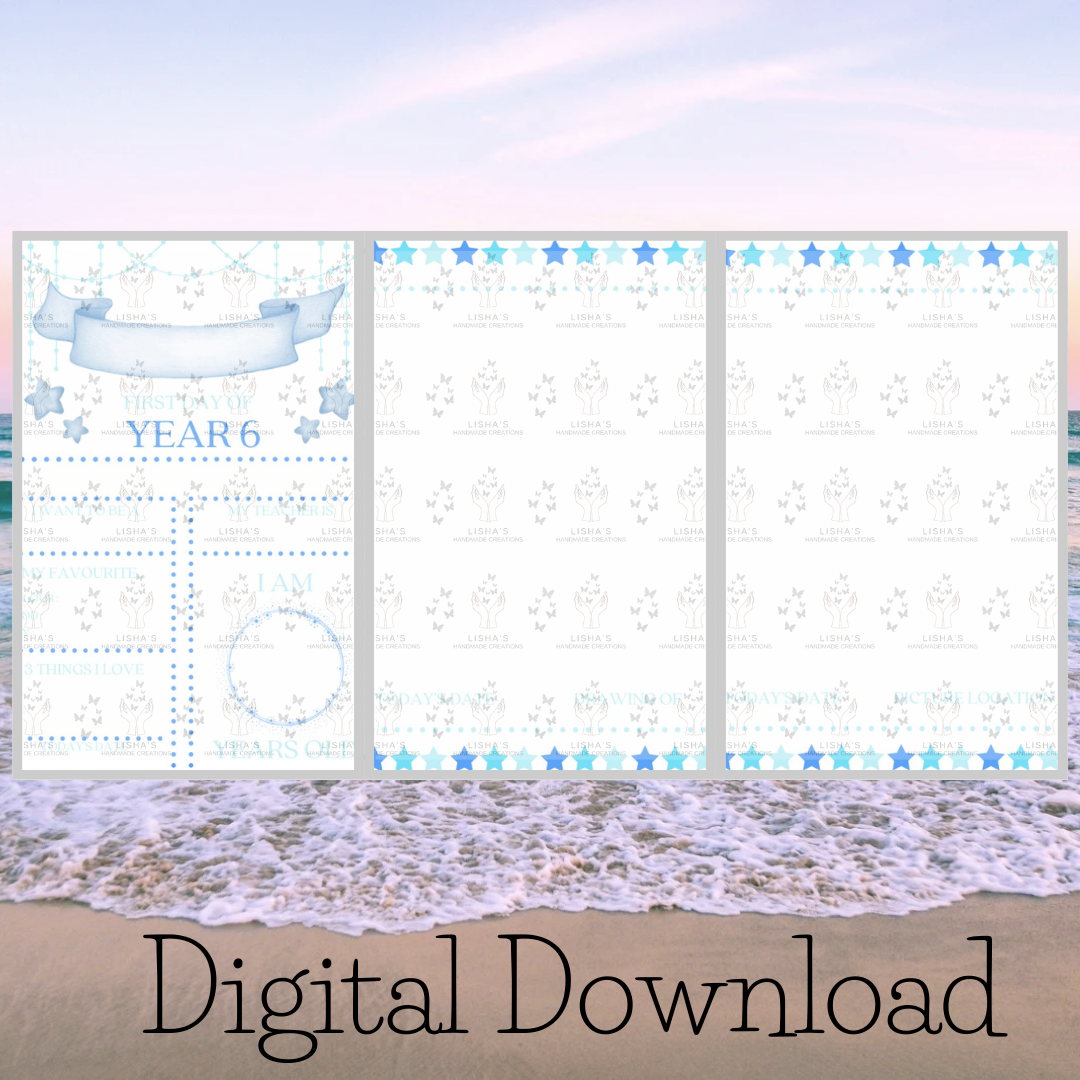 School Memories Blue Keepsake Book – Nursery to Year 6 First Day School Memory Pages (Photo & Drawing) - Image 7